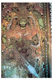 Ramayanari buruzko XVIII. mendeko horma pintura.<br><br>